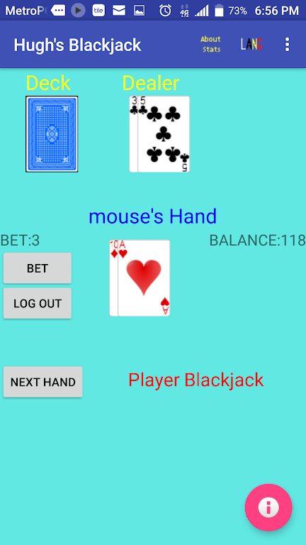 Hugh's Blackjack Zrzut ekranu 3