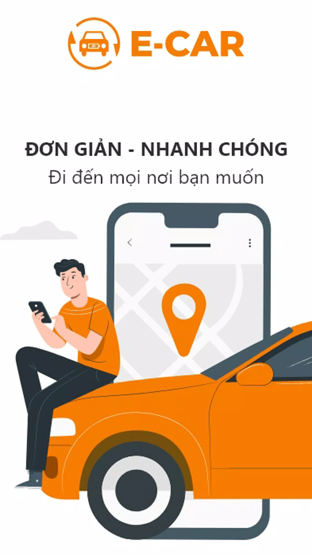 Schermata E-CAR Gọi xe ô tô điện 1