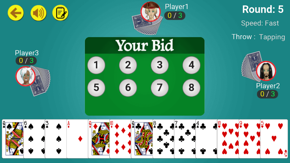 Call break : Offline Card Game 스크린샷 1
