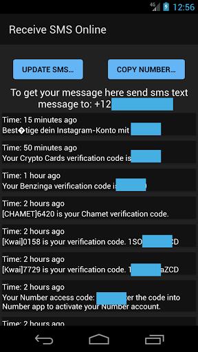 Receive SMS Online Ảnh chụp màn hình 2