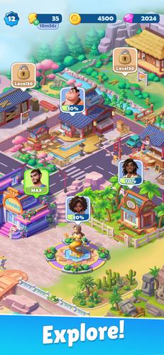 Food and Travel: Merge Game Capture d'écran 2