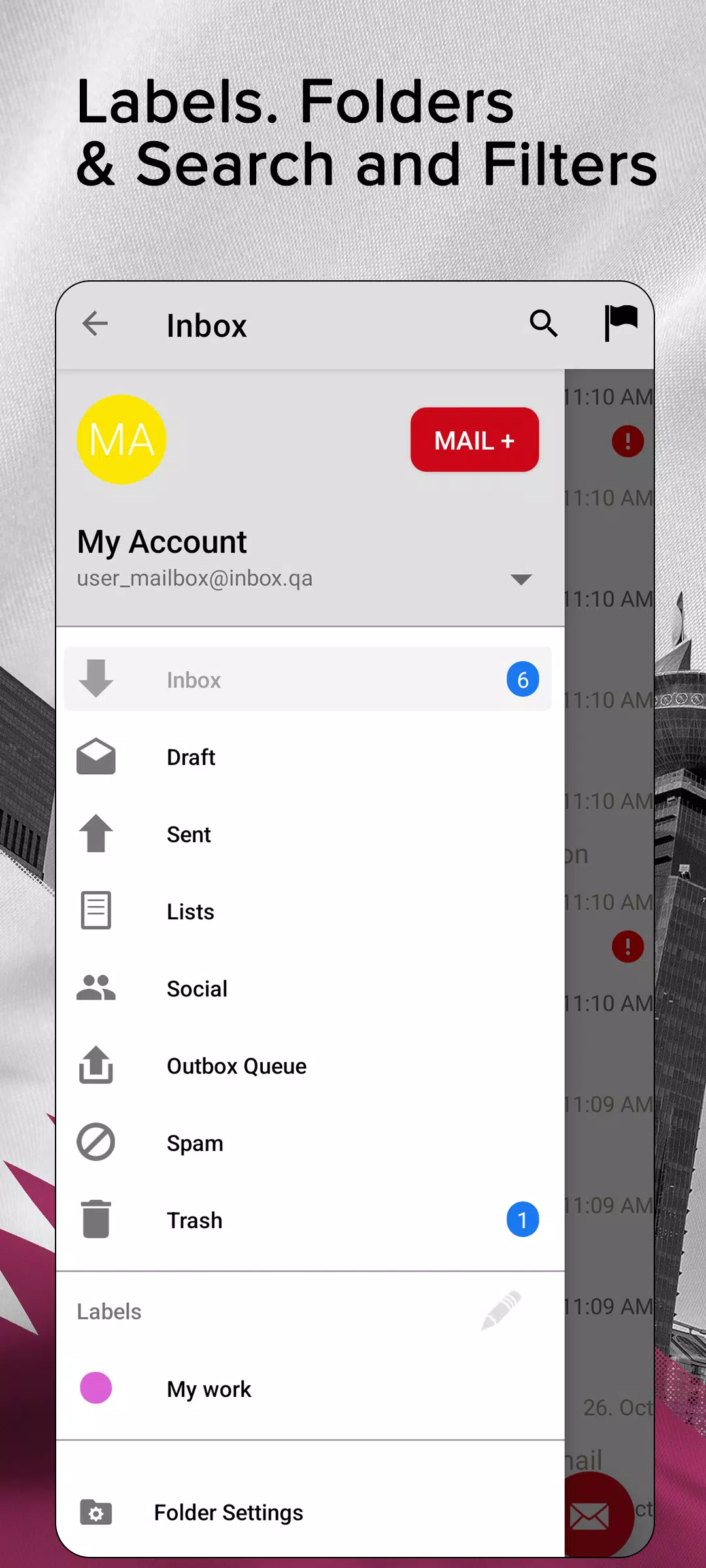 Inbox.qa email Tangkapan skrin 1