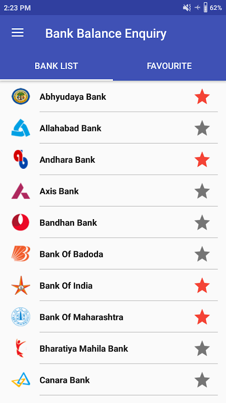 Bank Balance Enquiry Screenshot 1