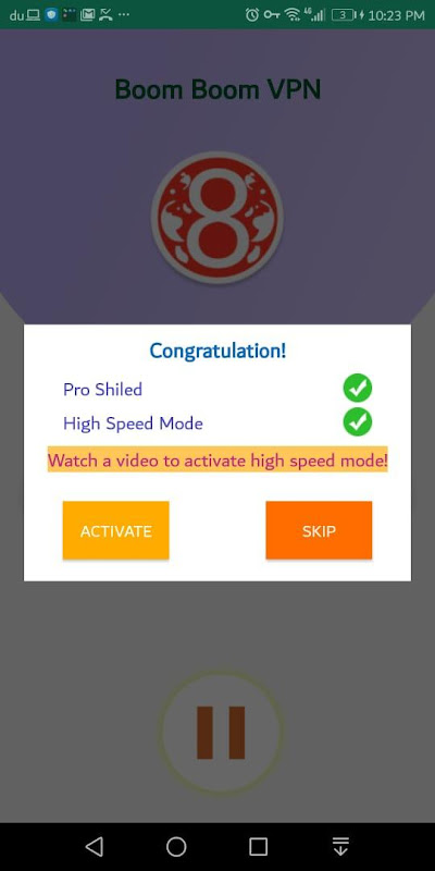 Schermata BOOM BOOM VPN 1