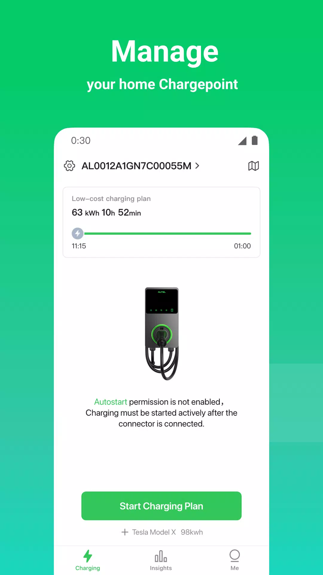 Schermata Autel Charge 1