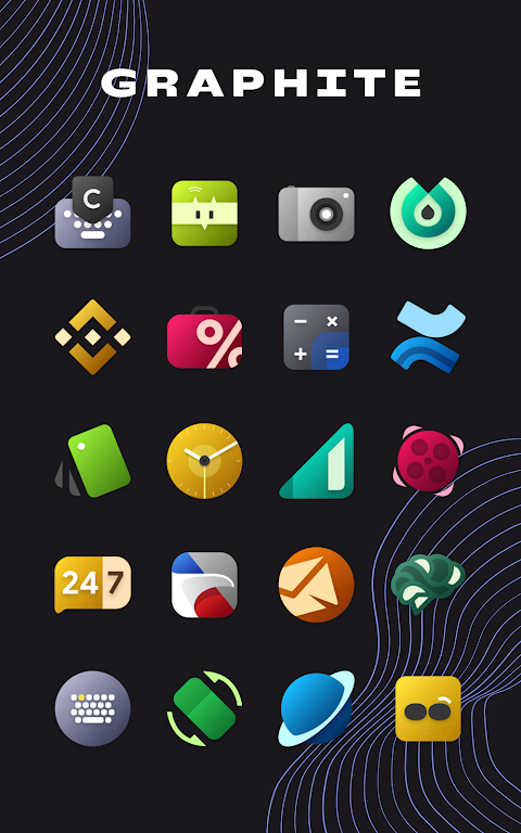 Graphite Icon Pack Mod 螢幕截圖 1