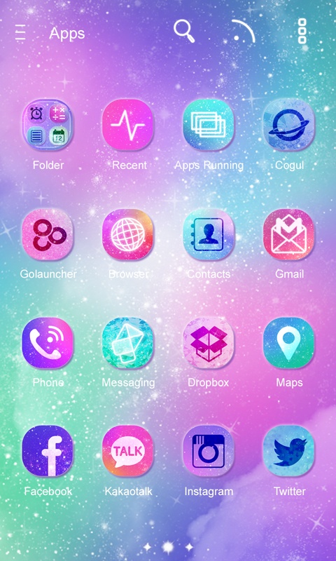Milky Way GO Launcher Theme ဖန်သားပြင်ဓာတ်ပုံ 1