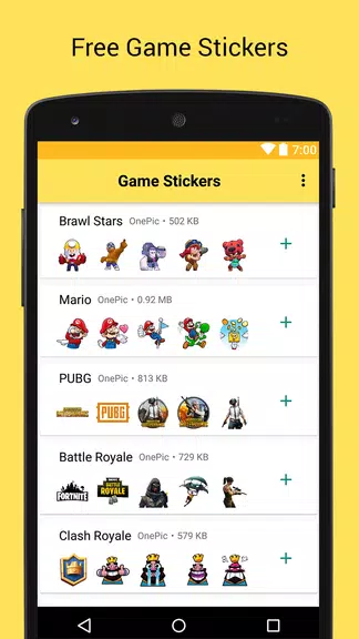 Game Stickers for Whatsapp Zrzut ekranu 0