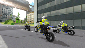 Police Motorbike Simulator 3D Schermafbeelding 1