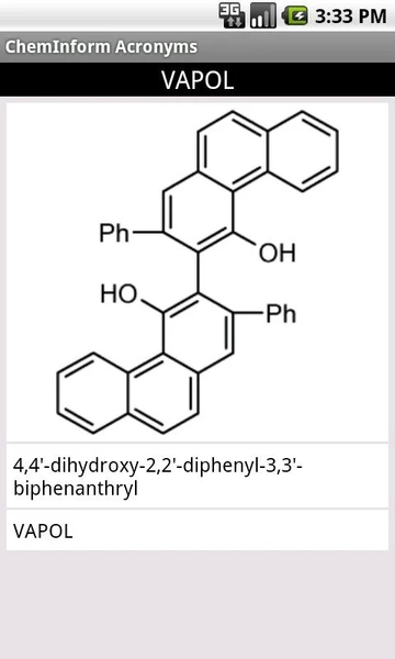 ChemInform Acronyms Screenshot 0