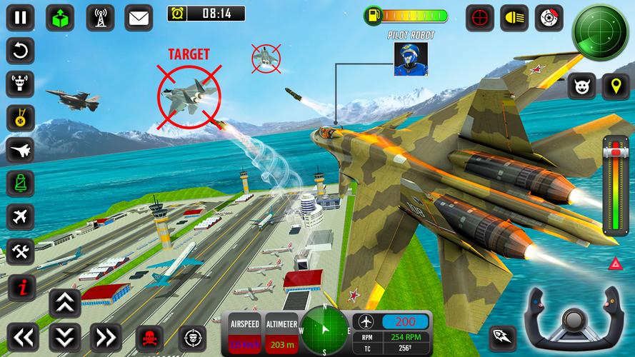 Robot Pilot Airplane Games 3D Screenshot 3