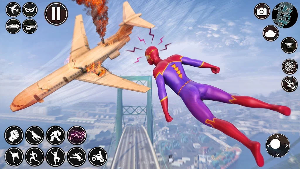 Spider Rope Man Superhero Game Ảnh chụp màn hình 0