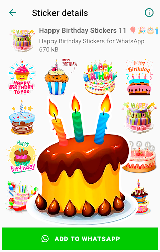 Birthday Stickers for WhatsApp Screenshot 1