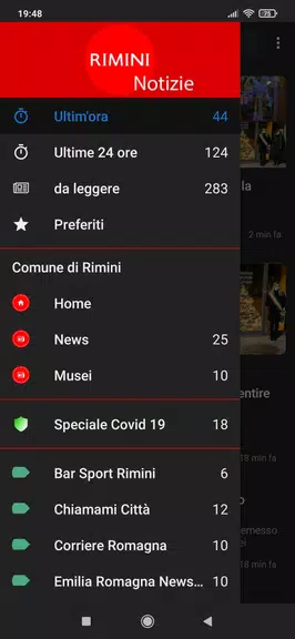 Schermata Rimini Notizie 0