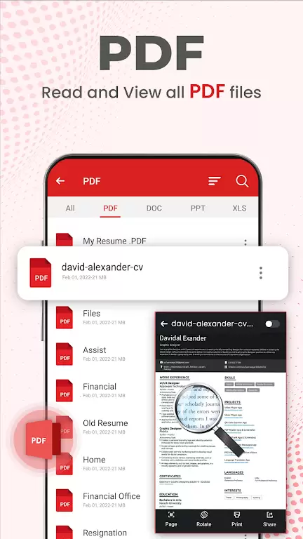 Document Reader PDF Reader スクリーンショット 1