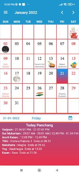 English Calendar Schermafbeelding 3