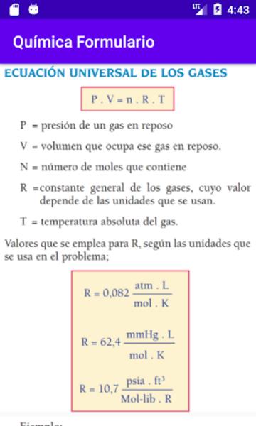 Química Formulario স্ক্রিনশট 3