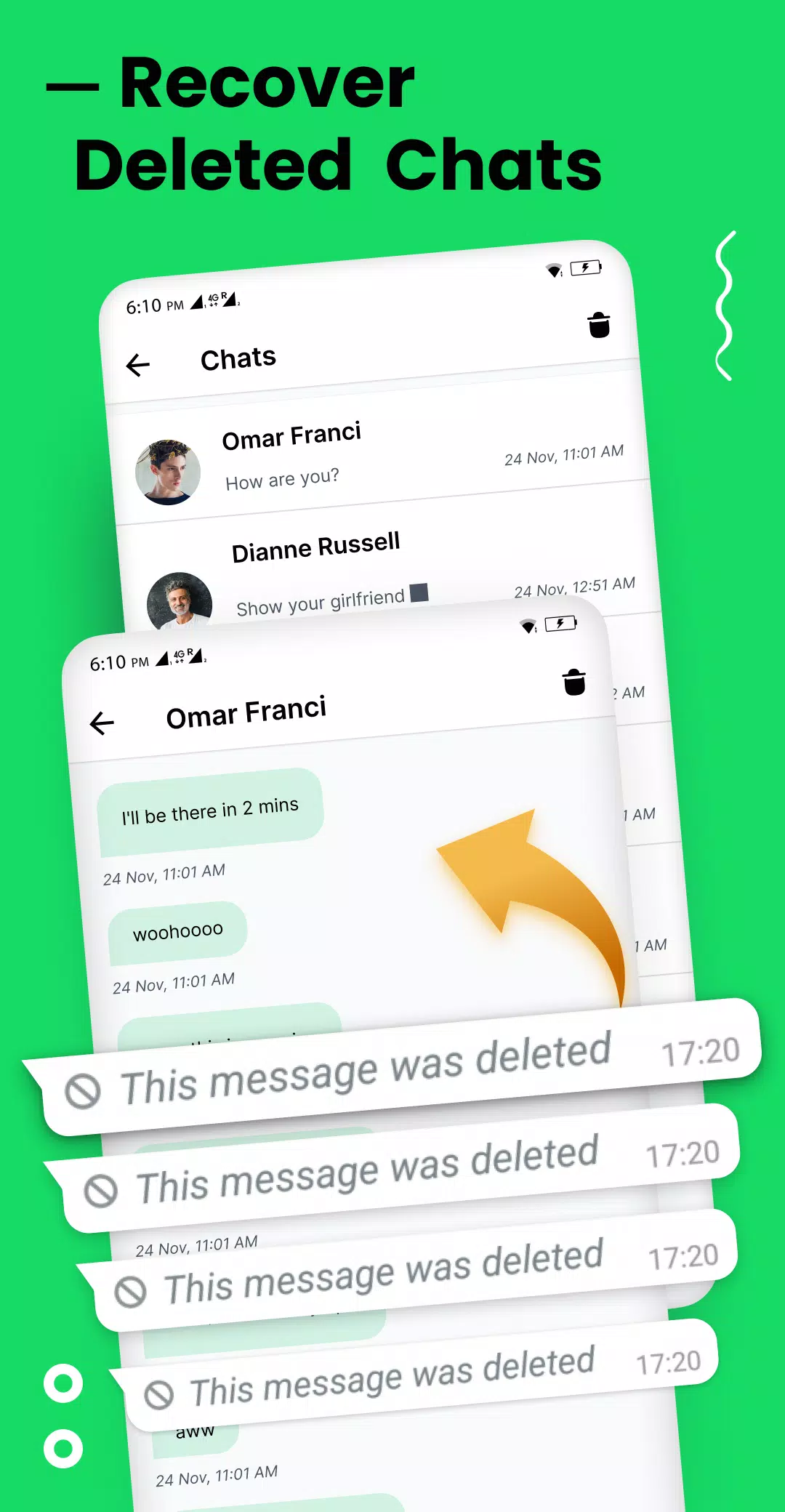Delete Messages Recovery Ekran Görüntüsü 1