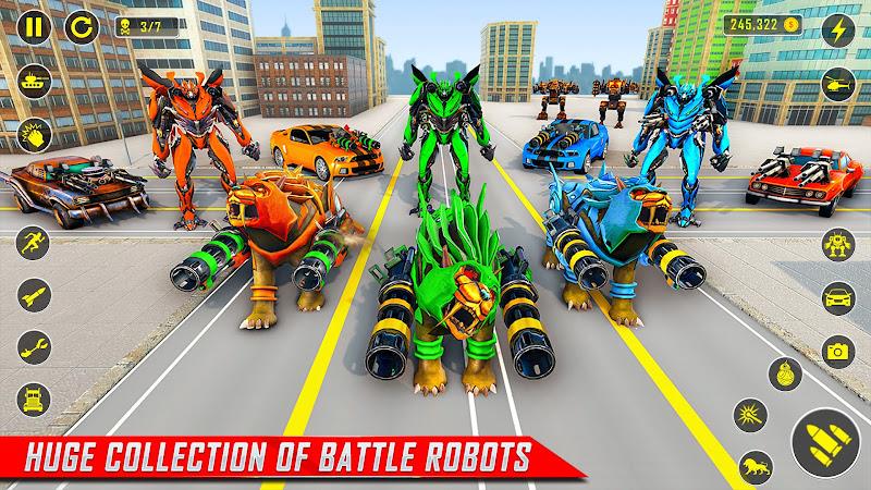 Lion Robot Car Game:Robot Game Screenshot 2