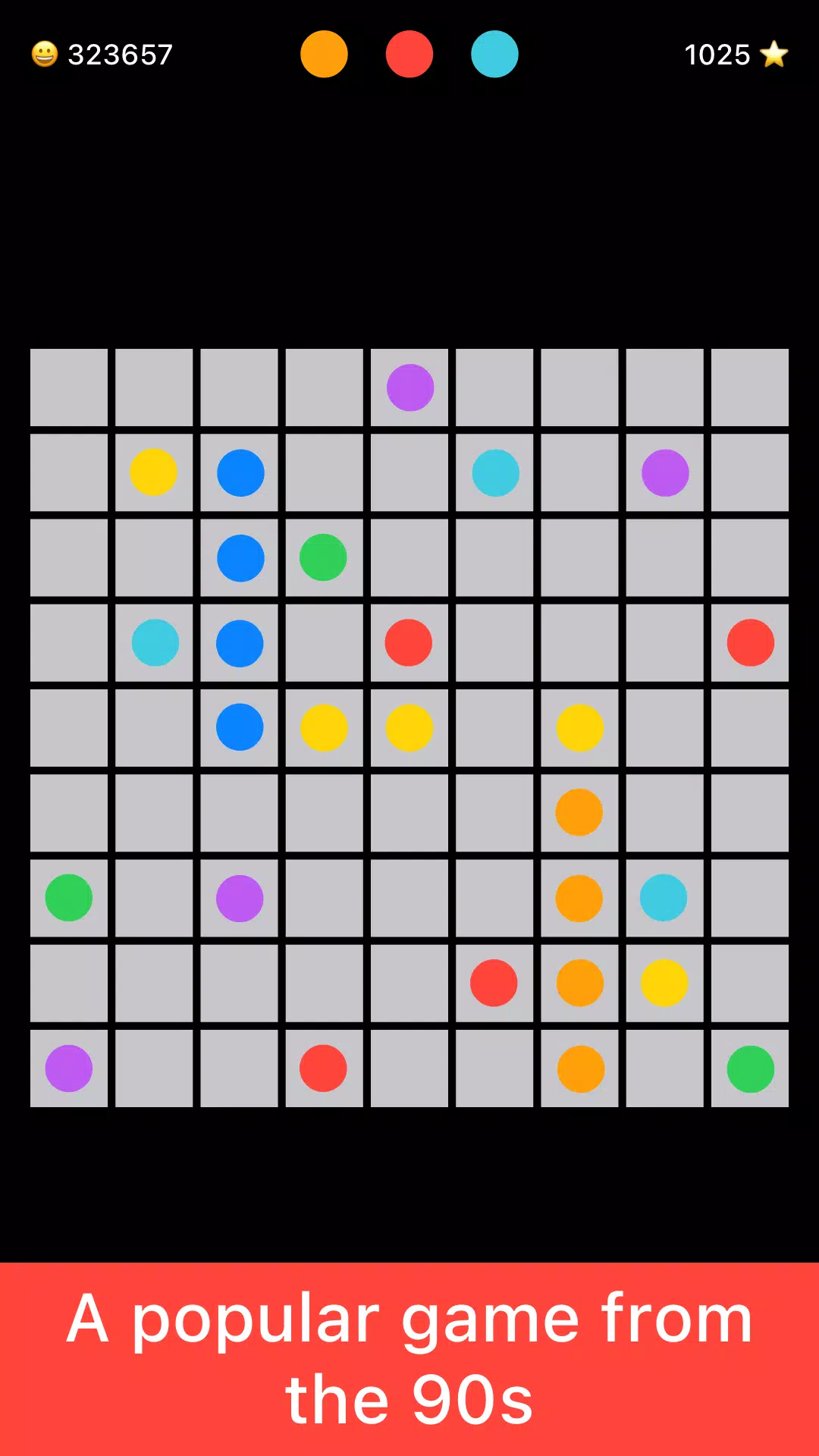 Lines 98 Color Balls - Retro スクリーンショット 1