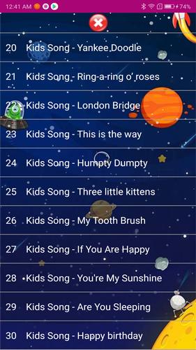 Kids Song Capture d'écran 2