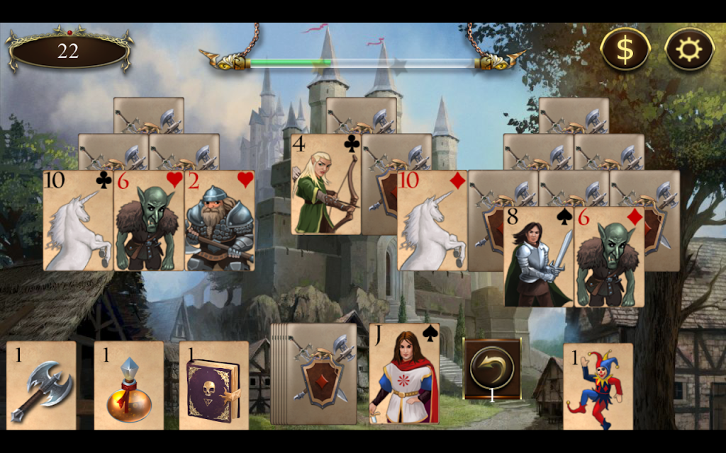 Legends of Solitaire Curse of the Dragons TriPeaks स्क्रीनशॉट 3