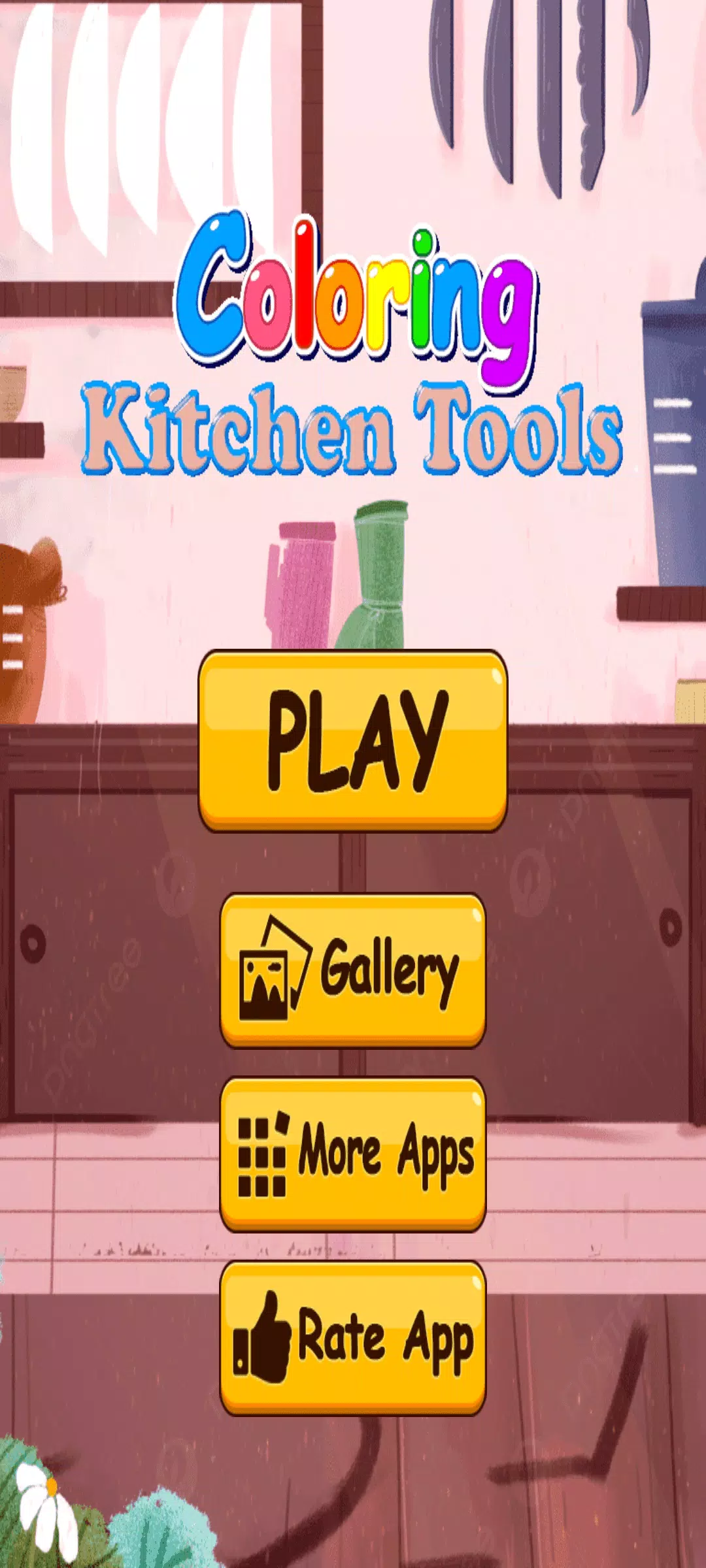 Coloring Kitchen Tools 螢幕截圖 1