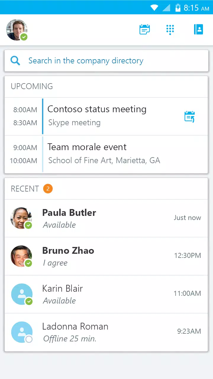 Skype for Business for Android Capture d'écran 3