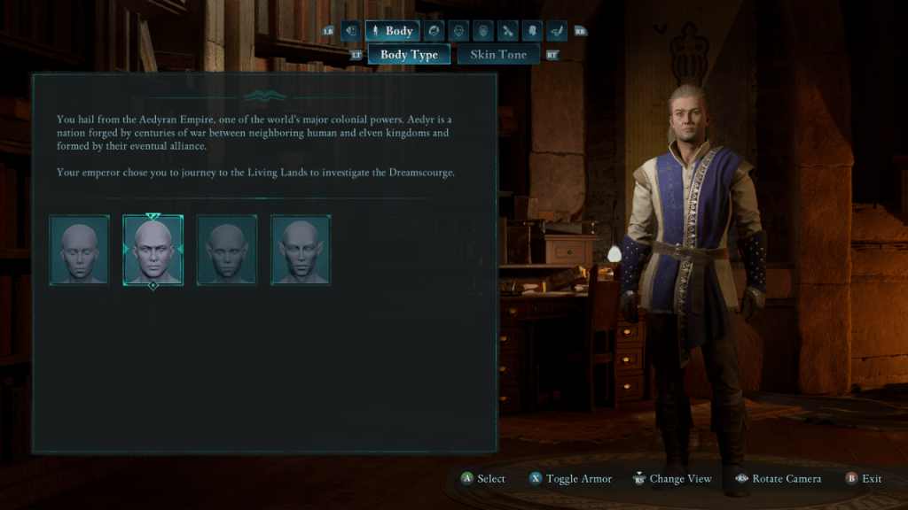 An image showing a human in Avowed as part of a guide to all the different races you can choose in the game.