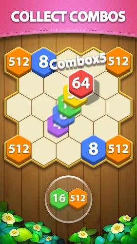 Hexa Block Puzzle - Merge! Schermafbeelding 1