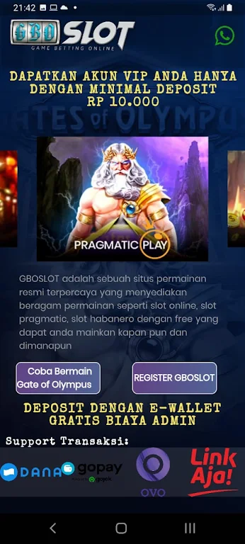 GBOSLOT : Slot Pragmatic Play 螢幕截圖 1