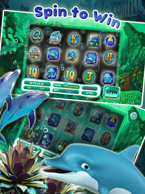 Lucky Dolphin Slots: Free Casino Slot Machines ภาพหน้าจอ 1