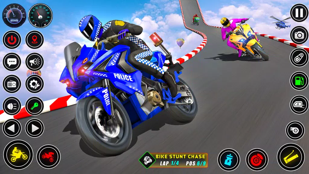 Police bike Stunt Bike Racing Zrzut ekranu 1