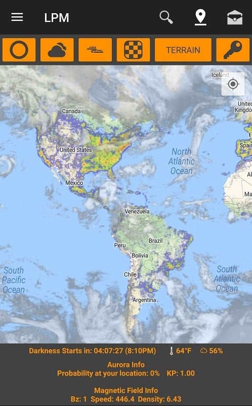 Light Pollution Map - Dark Sky Ảnh chụp màn hình 2