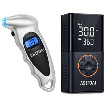 Astroai L7 Inflator Tayar dan Pemampat Udara Mudah Alih + Astroai Digital Tire Tekanan Tekanan Bundle