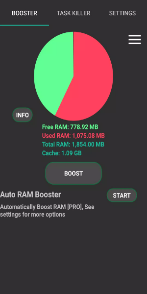 RAM Booster eXtreme Speed Tangkapan skrin 0