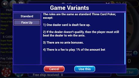 Three Card Poker Texas Holdem Screenshot 2