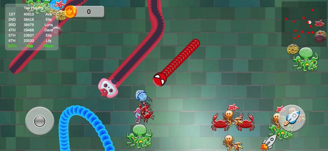 Snake Zone.io Slither Worm Скриншот 1