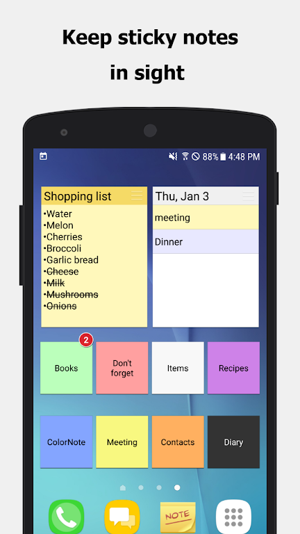 ColorNote ဖန်သားပြင်ဓာတ်ပုံ 1