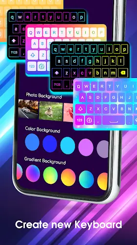 Neon LED Keyboard: RGB & Emoji Screenshot 1