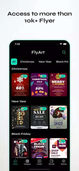 FlyArt - Flyer Creator ဖန်သားပြင်ဓာတ်ပုံ 2