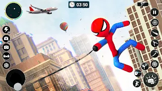 Flying Spider Rope Hero Games スクリーンショット 2