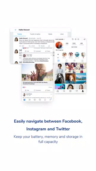 Social One - Facebook, Instagr Tangkapan skrin 1