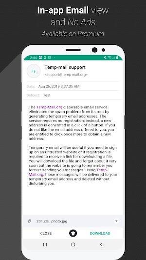 Temp Mail Mod ဖန်သားပြင်ဓာတ်ပုံ 3