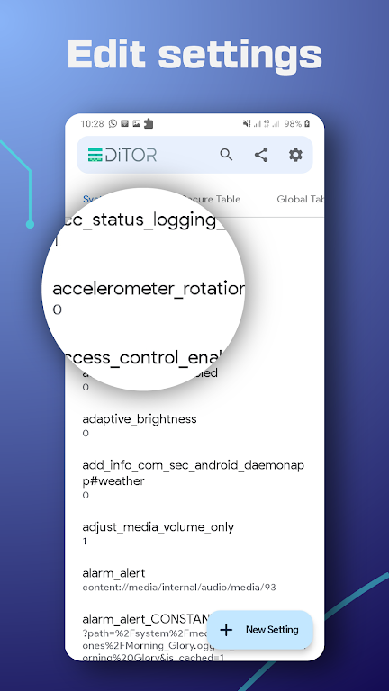 SetEdit: Settings Editor Captura de tela 3