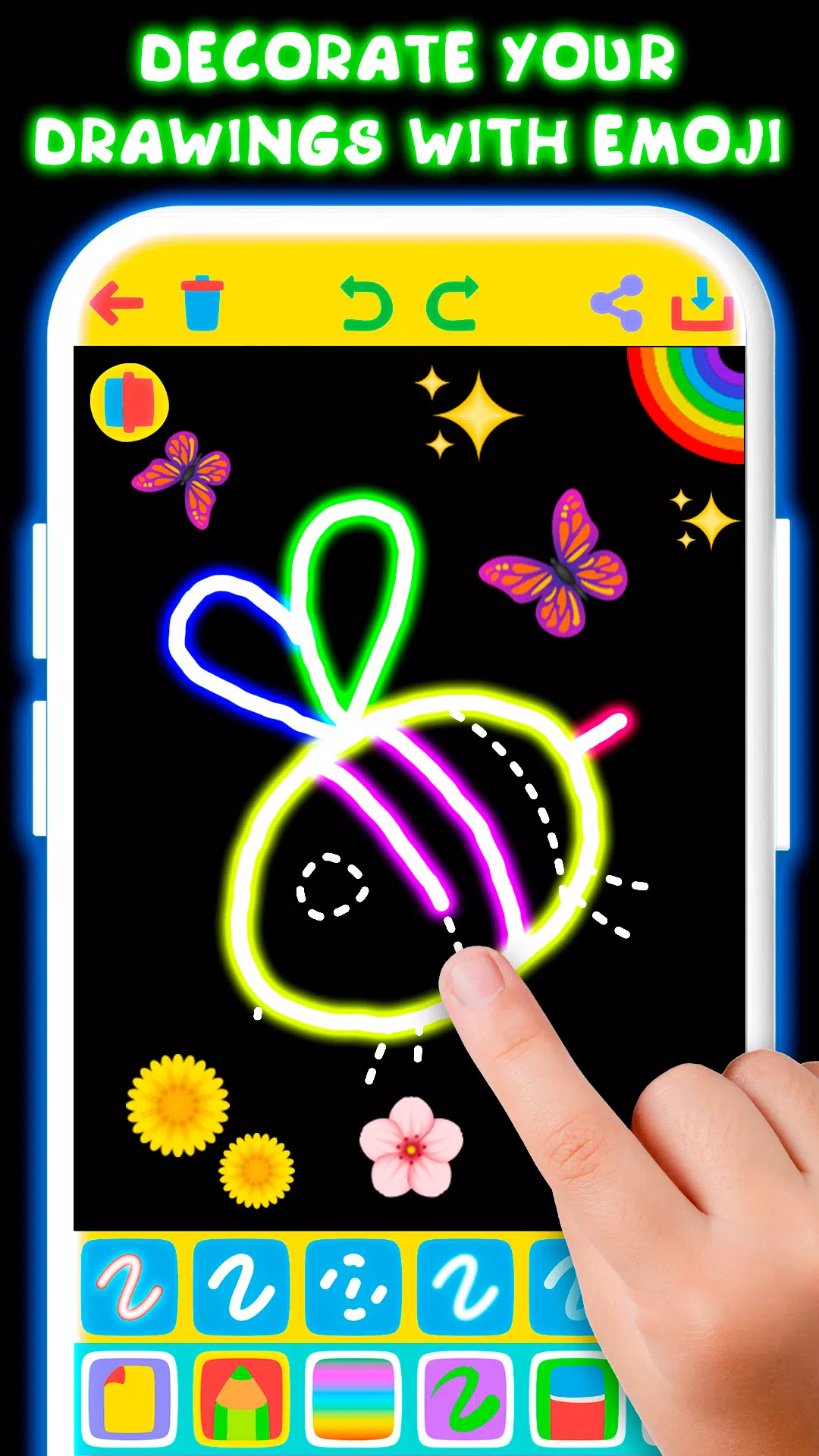 Drawing For Kids - Glow Draw স্ক্রিনশট 2