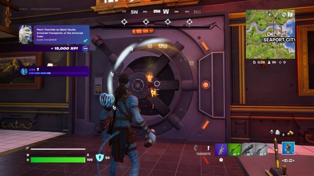 Termita en Fortnite como parte de un artículo sobre robos de bóvedas.