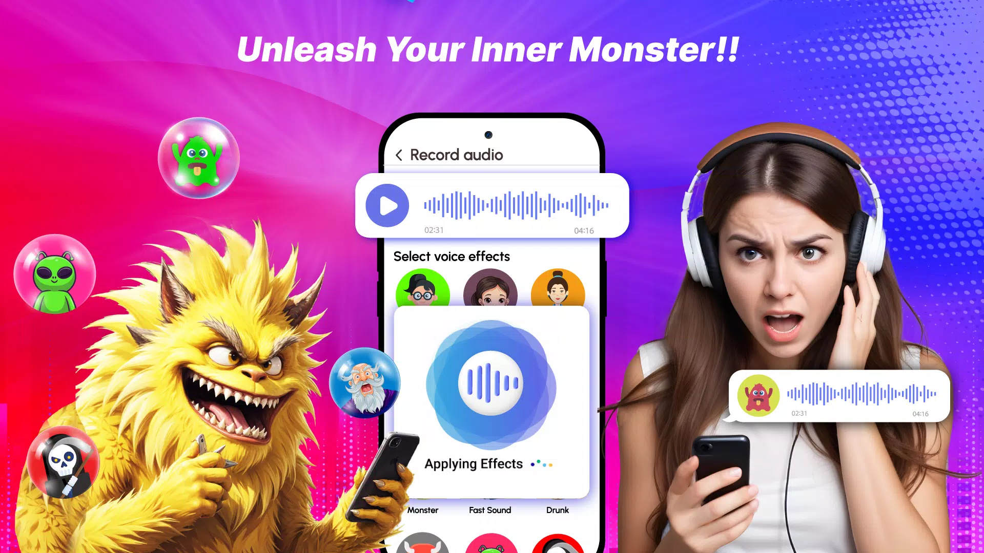 Voice Changer Male to Female Tangkapan skrin 3