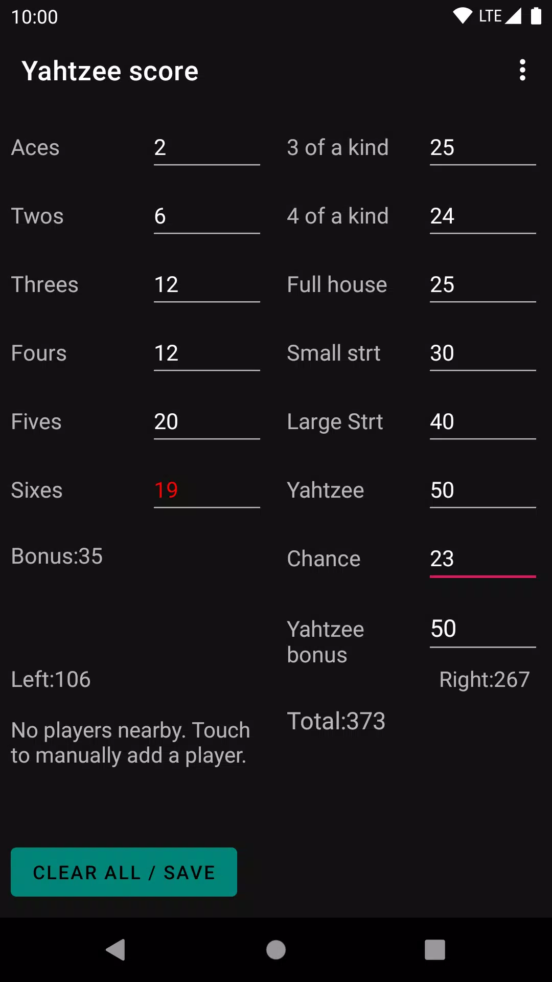 Yatzy score应用截图第2张