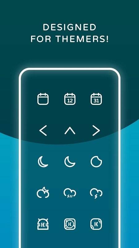 Reev Pro - White Outline Icons Captura de pantalla 1